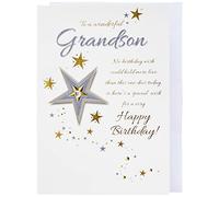 Piccadilly Greetings Piccadilly Greetings Traditional Birthday Card Grandson ,Green, 9 x 6 inches