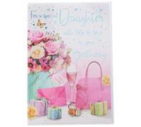 Piccadilly Greetings Regal Publishing Birthday Card Daughter,pink ,9 x 6 inches