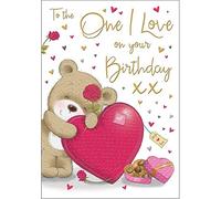 Piccadilly Greetings Regal Publishing C80031 Birthday Card One I Love - 9 x 6 inches, red|brown|beige
