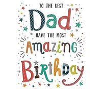 Piccadilly Greetings Regal Publishing C80656 Modern Birthday Card Dad,white|black|red|grey|green,8 x 6 inches