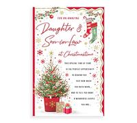 Piccadilly Greetings Regal Publishing, C85384 Sentiment Christmas Card Daughter & Son in Law,red|brown,12 x 8 inches