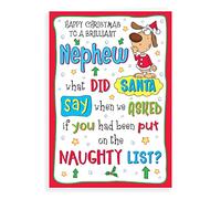 Piccadilly Greetings Regal Publishing C85562 Fun / Humour Christmas Card Nephew ,grey|blue - 9 x 6 inches