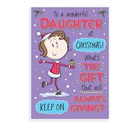 Piccadilly Greetings Regal Publishing Humour Christmas Card Daughter - 9 x 6 inches, C85519