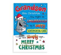 Piccadilly Greetings Regal Publishing Humour Christmas Card Grandson - 9 x 6 inches C85414
