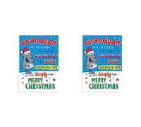 Piccadilly Greetings Regal Publishing Humour Christmas Card Grandson - 9 x 6 inches C85414 (Pack of 2)