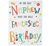 Piccadilly Greetings Regal Publishing Modern Birthday Card Nephew,White, 8 x 6 inches