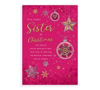 Piccadilly Greetings Regal Publishing Modern Christmas Card Sister - 9 x 6 inches