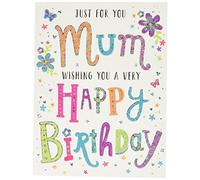 Piccadilly Greetings Regal Publishing Modern Happy Birthday Card Mum,Grey, 8 x 6 inches