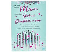 Piccadilly Greetings Regal Publishing Modern Mother's Day Card Mum from Son & Daughter in Law ,Blue,9 x 6 inches