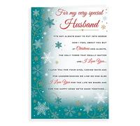 Piccadilly Greetings Regal Publishing Sentiment Christmas Card Husband - 9 x 6 inches, C85542
