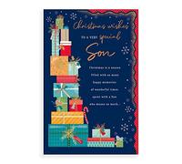 Piccadilly Greetings Regal Publishing Sentiment Christmas Card Son - 12 x 8 inches