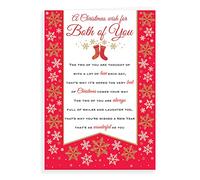 Piccadilly Greetings Regal Publishing Sentiment Christmas Card to Both of You - 9 x 6 inches