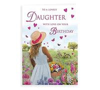 Piccadilly Greetings Regal Publishing Traditional Birthday Card Daughter - 9 x 6 inches