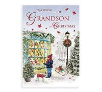 Piccadilly Greetings Regal Publishing Traditional Christmas Card Grandson - 9 x 6 inches, Multicoloured (C85412)