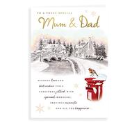 Piccadilly Greetings Regal Publishing Traditional Christmas Card Mum & Dad - 9 x 6 inches, C85555