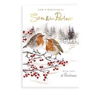 Piccadilly Greetings Regal Publishing Traditional Christmas Card Son & Partner - 9 x 6 inches
