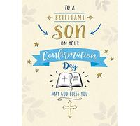 Piccadilly Greetings Religious Card Confirmation Son - 8 x 6 inches, Blue