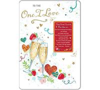 Piccadilly Greetings Sentiment Birthday Card One I Love - 9 x 6 inches - Regal Publishing