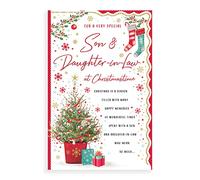 Piccadilly Greetings Sentiment Christmas Card Son & Daughter in Law - 12 x 8 inches - Regal Publishing,C85457