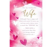 Piccadilly Greetings Sentimental Valentines Day Card, Wife, Verse - 9 x 6 inches