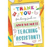 Piccadilly Greetings Thank You Teacher Teaching Assistant Card Notepad - 8 x 6 inches