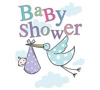 Piccadilly Greetings Traditional Baby Card Baby Shower - 8 x 6 inches,grey|black|blue