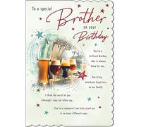 Piccadilly Greetings Traditional Birthday Card Brother - 9 x 6 inches