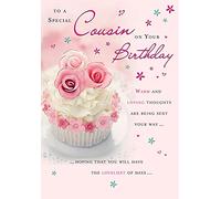 Piccadilly Greetings Traditional Birthday Card Cousin F - 7 x 5 inches
