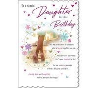 Piccadilly Greetings Traditional Birthday Card Daughter - 9 x 6 inches