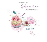 Piccadilly Greetings Traditional Birthday Card Godmother - 8 x 6 inches