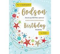 Piccadilly Greetings Traditional Birthday Card Godson - 8 x 6 inches
