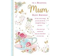 Piccadilly Greetings Traditional Birthday Card Mum - 10 x 7 inches