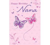 Piccadilly Greetings Traditional Birthday Card Nana,Pink - 7 x 5 inches