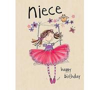 Piccadilly Greetings Traditional Birthday Card Niece - 8 x 6 inches