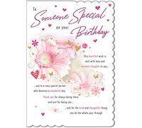 Piccadilly Greetings Traditional Birthday Card Someone Special - 9 x 6 inches,pink