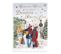 Piccadilly Greetings Traditional Christmas Card Daughter & Son in Law - 9 x 6 inches - Regal Publishing Multicoloured C85386
