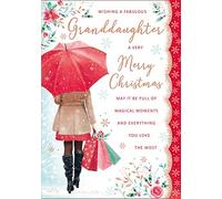 Piccadilly Greetings Traditional Christmas Card Granddaughter - 10 x 7 inches - Regal Publishing