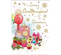 Piccadilly Greetings Traditional Christmas Card Granddaughter - 9 x 6 inches - Regal Publishing