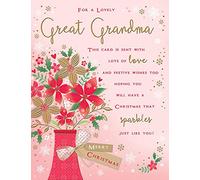 Piccadilly Greetings Traditional Christmas Card Great Grandma - 8 x 6 inches