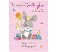 Piccadilly Greetings Traditional Easter Card Goddaughter - 8 x 6 inches,Pink