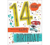 Piccadilly Greetings Traditional Juvenile Birthday Card Age 14 M - 8 x 6 inches