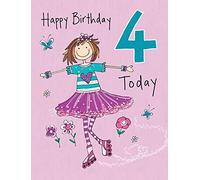 Piccadilly Greetings Traditional Juvenile Birthday Card Age 4 F - 8 x 6 inches