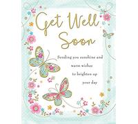 Piccadilly Greetings Traditional Occasion Card Get Well - 8 x 6 inches