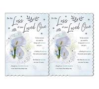 Piccadilly Greetings Traditional Occasion Card Sympathy - 9 x 6 inches,white (Pack of 2)