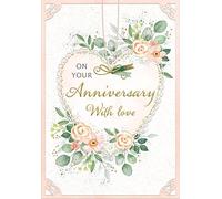 Piccadilly Greetings Traditional On Your Anniversary Card,7 x 5 inch