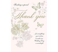 Piccadilly Greetings Traditional Wedding Card Wedding Thank You - 9 x 6 inches