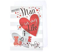 Piccadilly Greetings Valentines Card Man In My Life - 9 x 6 inches A50180