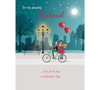 Piccadilly Greetings Valentine's Day Card Amazing Husband - 8 x 6 inches