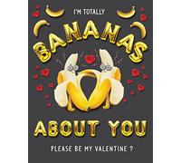 Piccadilly Greetings Valentine's Day Card Bananas about you Be my Valentine - 8 x 6 inches