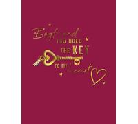 Piccadilly Greetings Valentines Day Card, Boyfriend, Key to My Heart - 8 x 6 inches